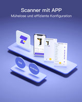BCST-23 2D Bluetooth Barcode Scanner mit APP/SDK & Extrem lange Übertragungsdistanz + BCST-S Barcodescannerständer - Inateck Office DE