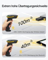 BCST-23 2D Bluetooth Barcode Scanner mit APP/SDK & Extrem lange Übertragungsdistanz + BCST-S Barcodescannerständer - Inateck Office DE