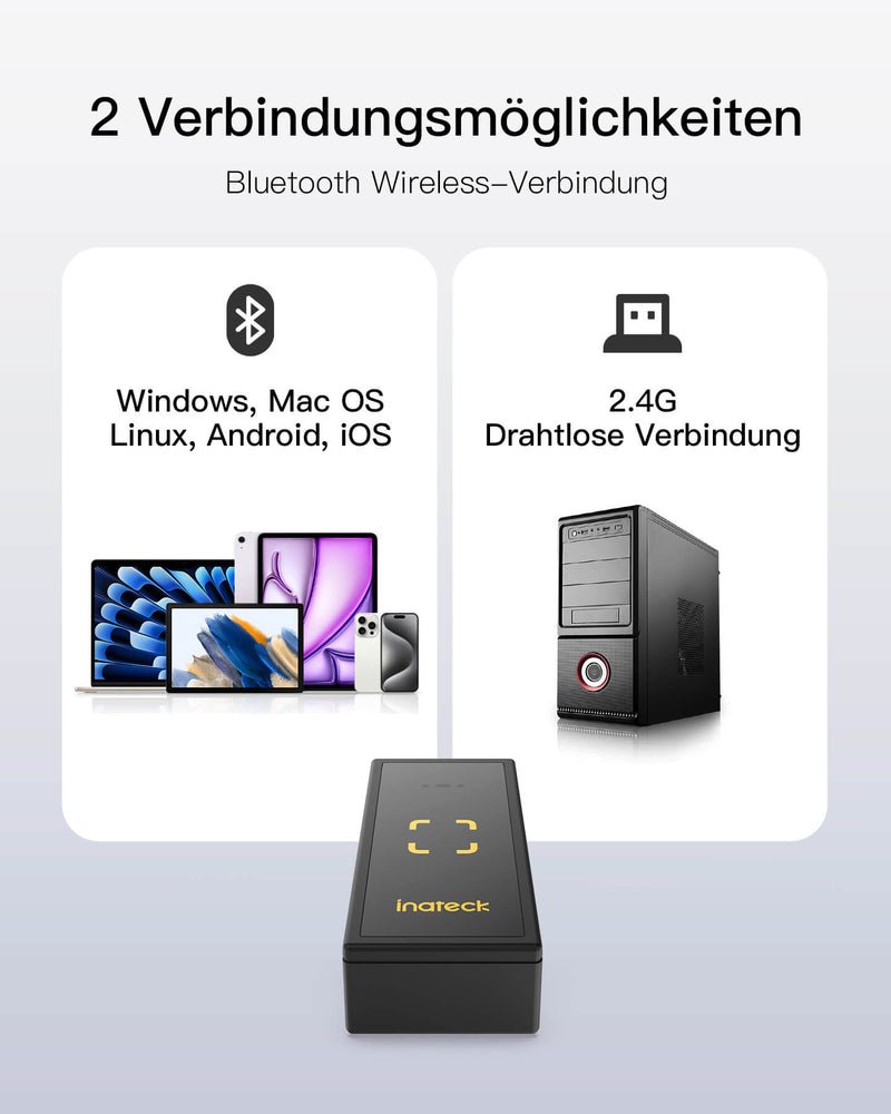 BCST-46 Mini Tragbarer 2D Kabellos Barcode-Scanner mit APP und SDK