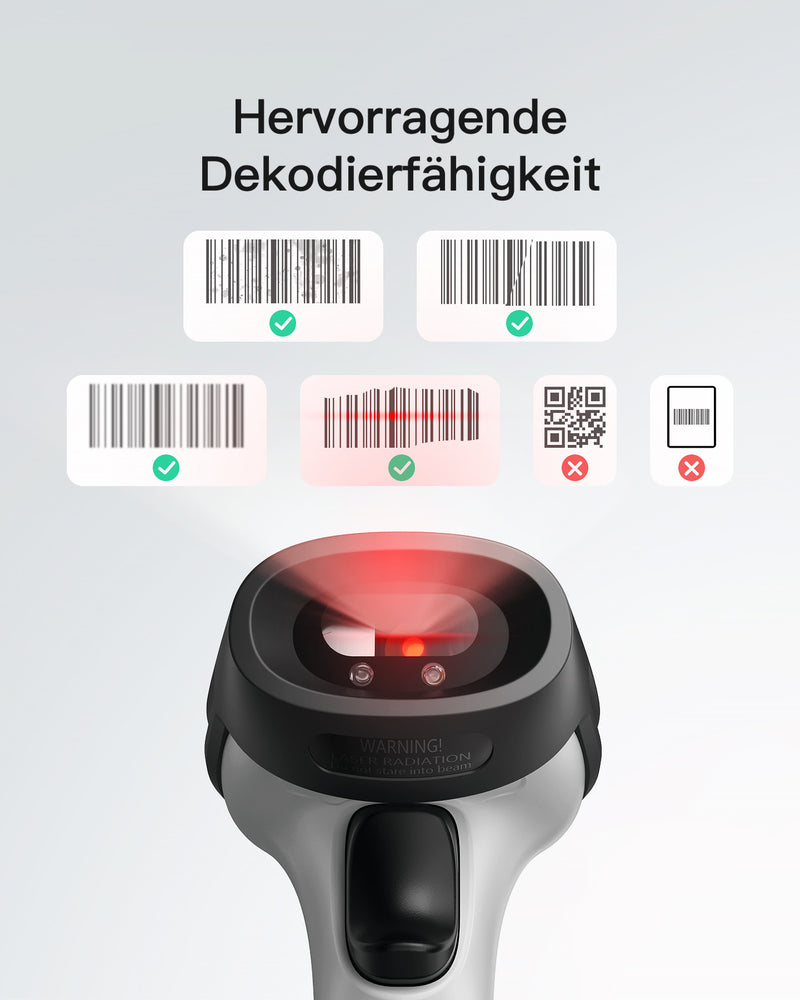 AI Barcode Scanner Bluetooth 1D Scanner, mit APP und SDK, BCST-70 AI